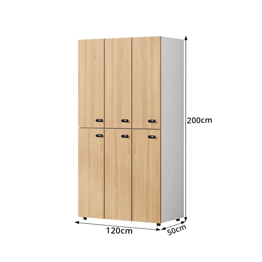 LUXORA 6 Door Wardrobe Locker with Mechanical Combination Lock for Staff Gym Office