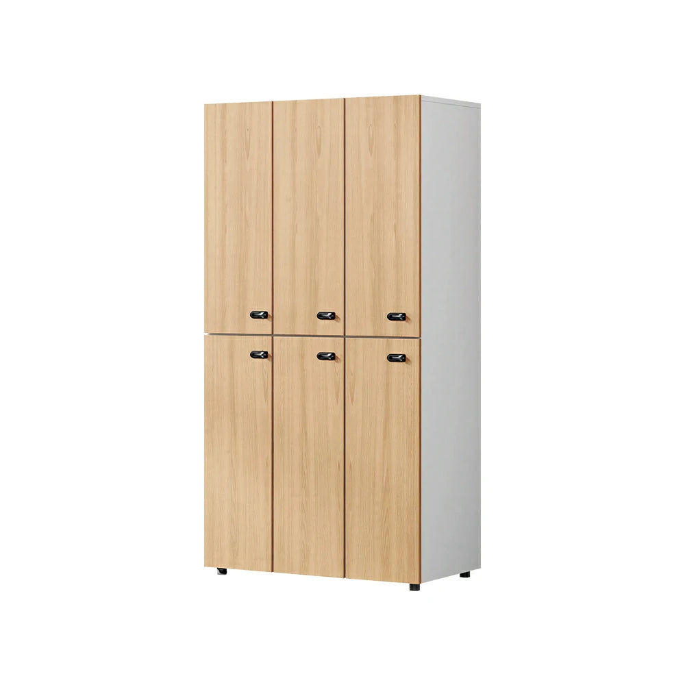 LUXORA 6 Door Wardrobe Locker with Mechanical Combination Lock for Staff Gym Office