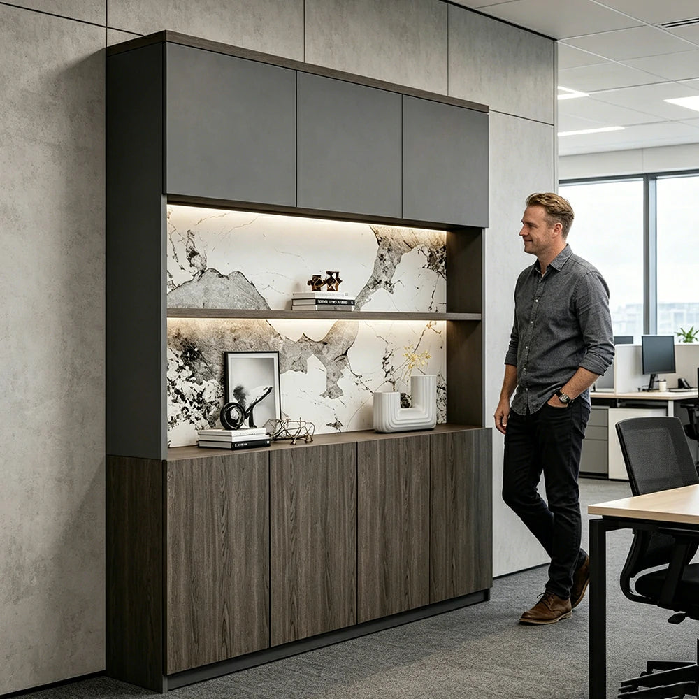 LUXORA 1.6m File Cabinet Large Capacity Office Storage Cabinet for Study Workspace