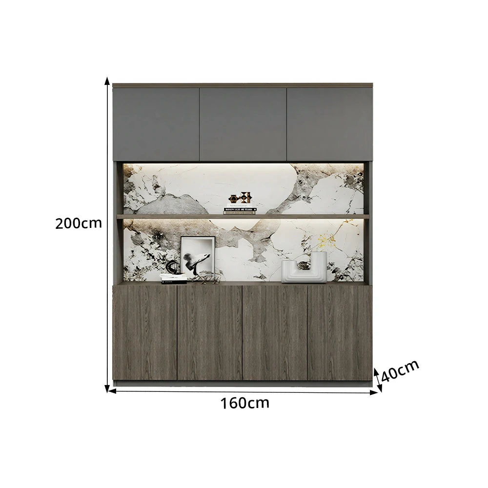 LUXORA 1.6m File Cabinet Large Capacity Office Storage Cabinet for Study Workspace