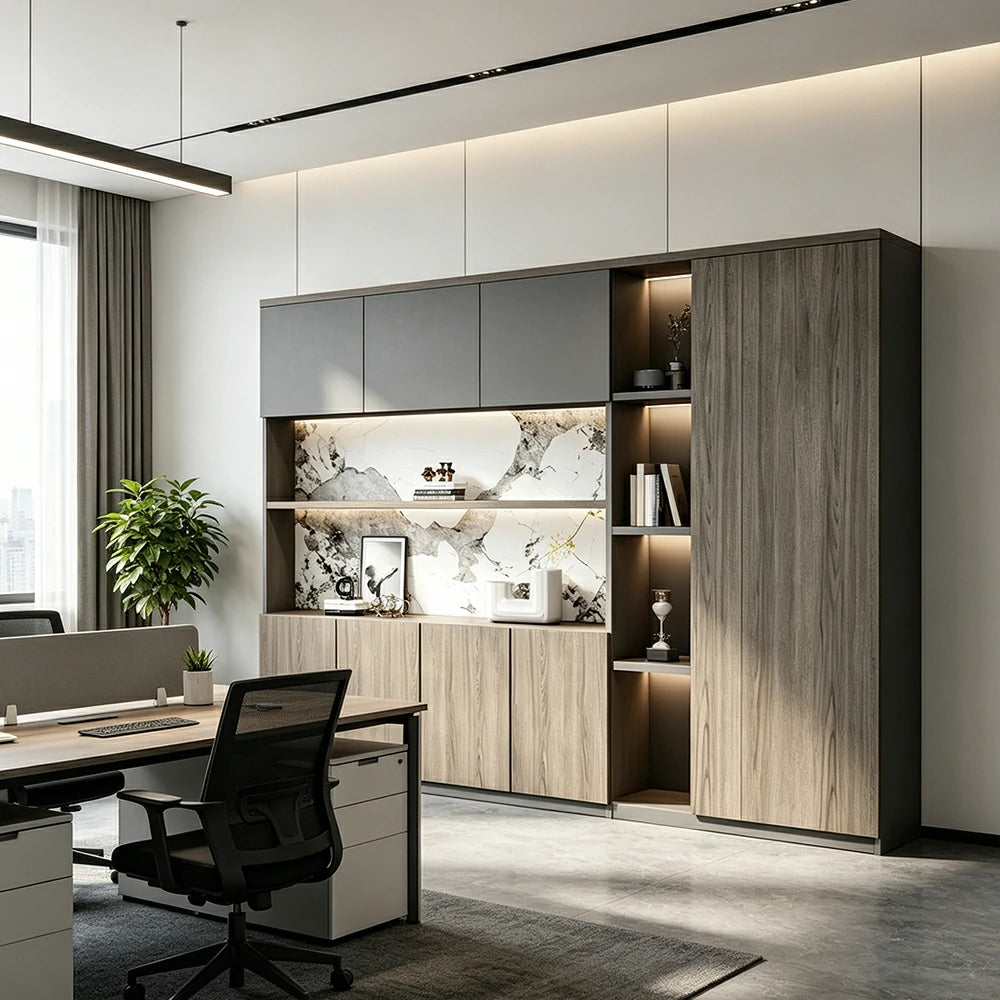LUXORA 2.4m File Cabinet Large Capacity Office Storage Cabinet for Study Workspace