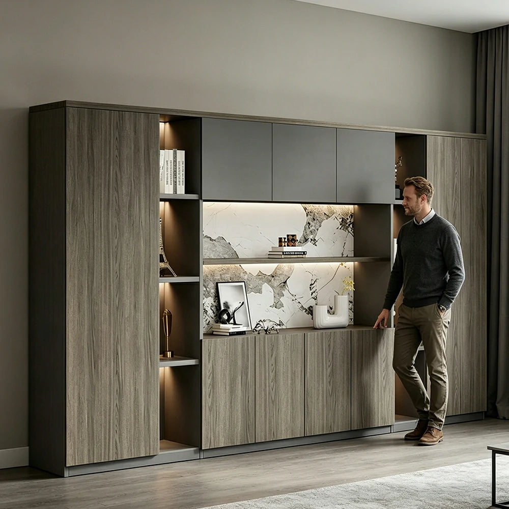 LUXORA 3.6m File Cabinet Large Capacity Office Storage Cabinet for Study Workspace