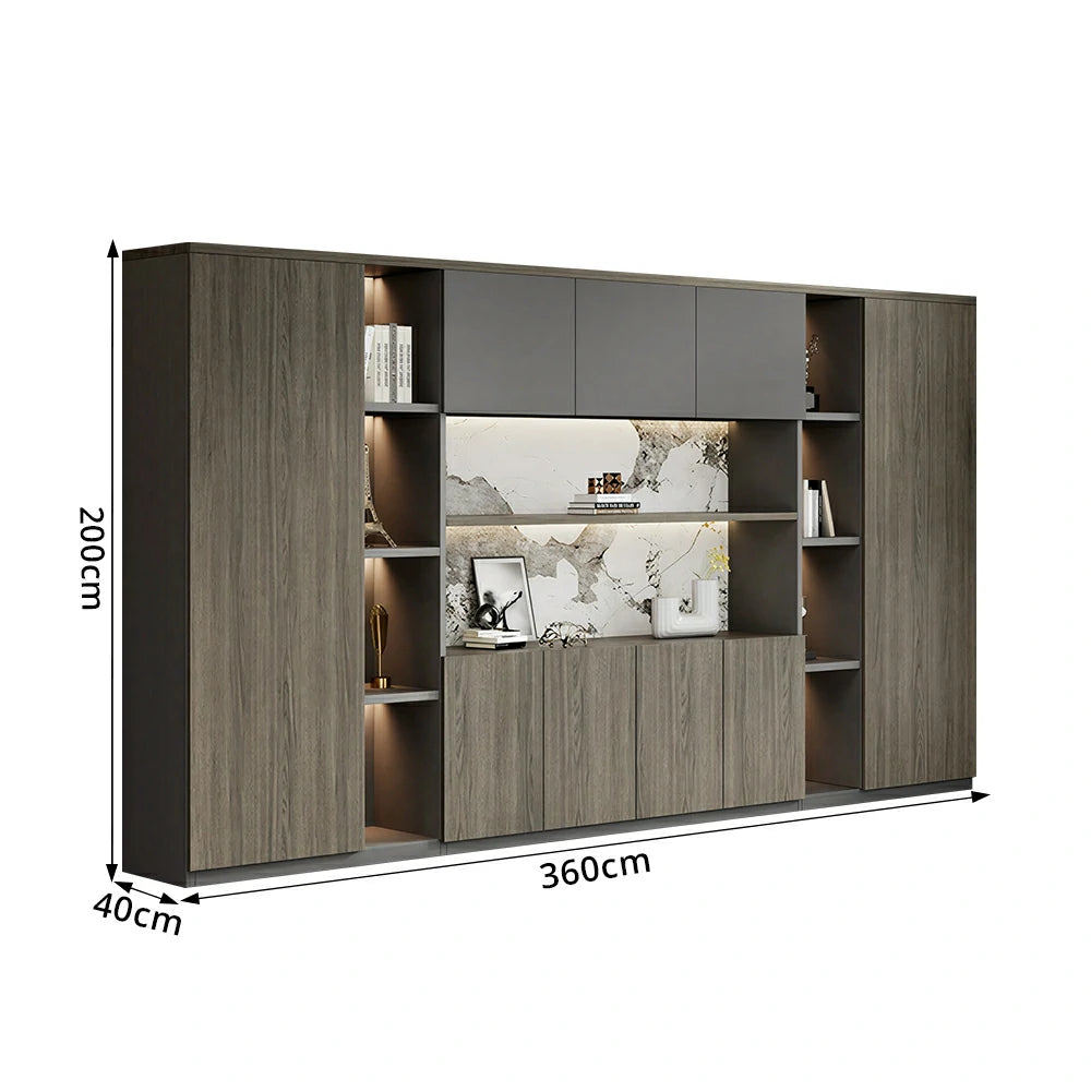 LUXORA 3.6m File Cabinet Large Capacity Office Storage Cabinet for Study Workspace