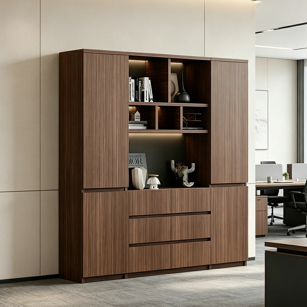LUXORA 1.6m File Cabinet Large Capacity Office Storage Cabinet for Study Workspace