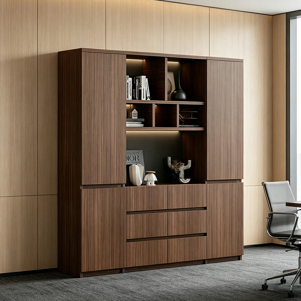 LUXORA 1.6m File Cabinet Large Capacity Office Storage Cabinet for Study Workspace
