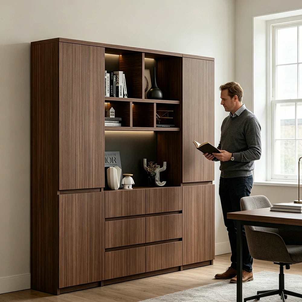 LUXORA 1.6m File Cabinet Large Capacity Office Storage Cabinet for Study Workspace