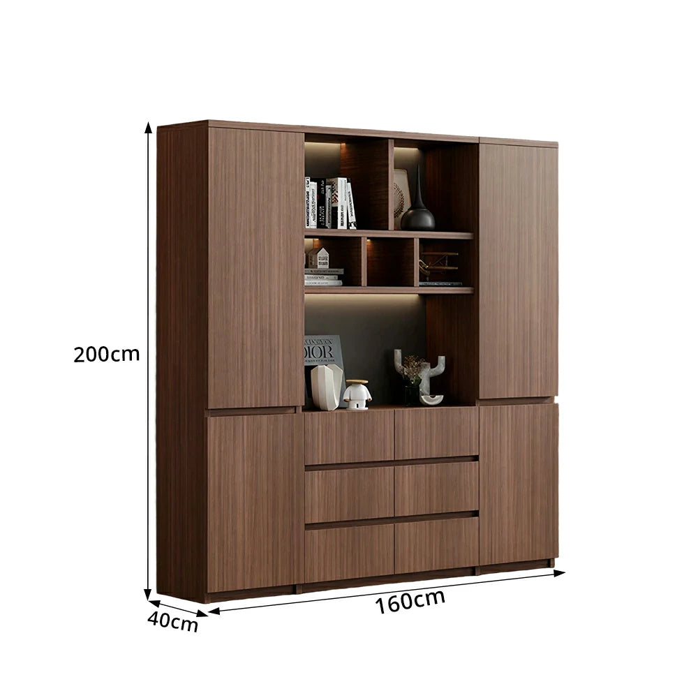 LUXORA 1.6m File Cabinet Large Capacity Office Storage Cabinet for Study Workspace