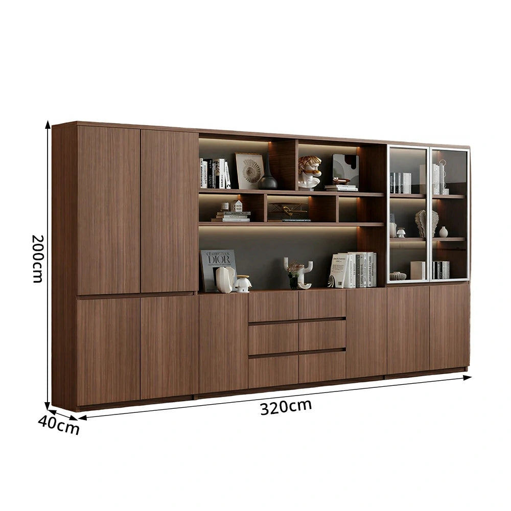 LUXORA 3.2m File Cabinet Large Capacity Office Storage Cabinet for Study Workspace