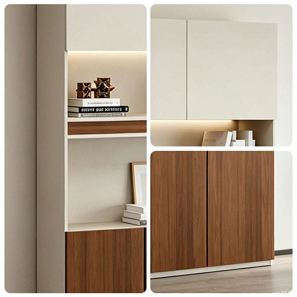 LUXORA 1.6m Office File Cabinet - Modern Executive Storage Cabinet for Office Study Room - Elm Wood