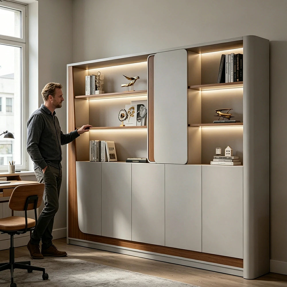 LUXORA 2.4m File Cabinet Large Capacity Office Storage Cabinet for Study Workspace—Grey