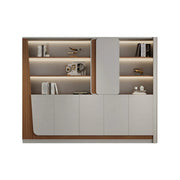 LUXORA 2.4m File Cabinet Large Capacity Office Storage Cabinet for Study Workspace—Grey