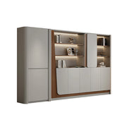 LUXORA 3.2m Office File Cabinet - LED Storage Cabinet for Office Study Room - Grey