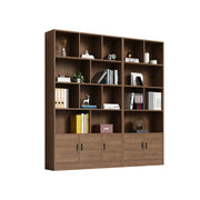 LUXORA 5-Door Open Storage Cabinet with Shelves for Office Study Room - Wood
