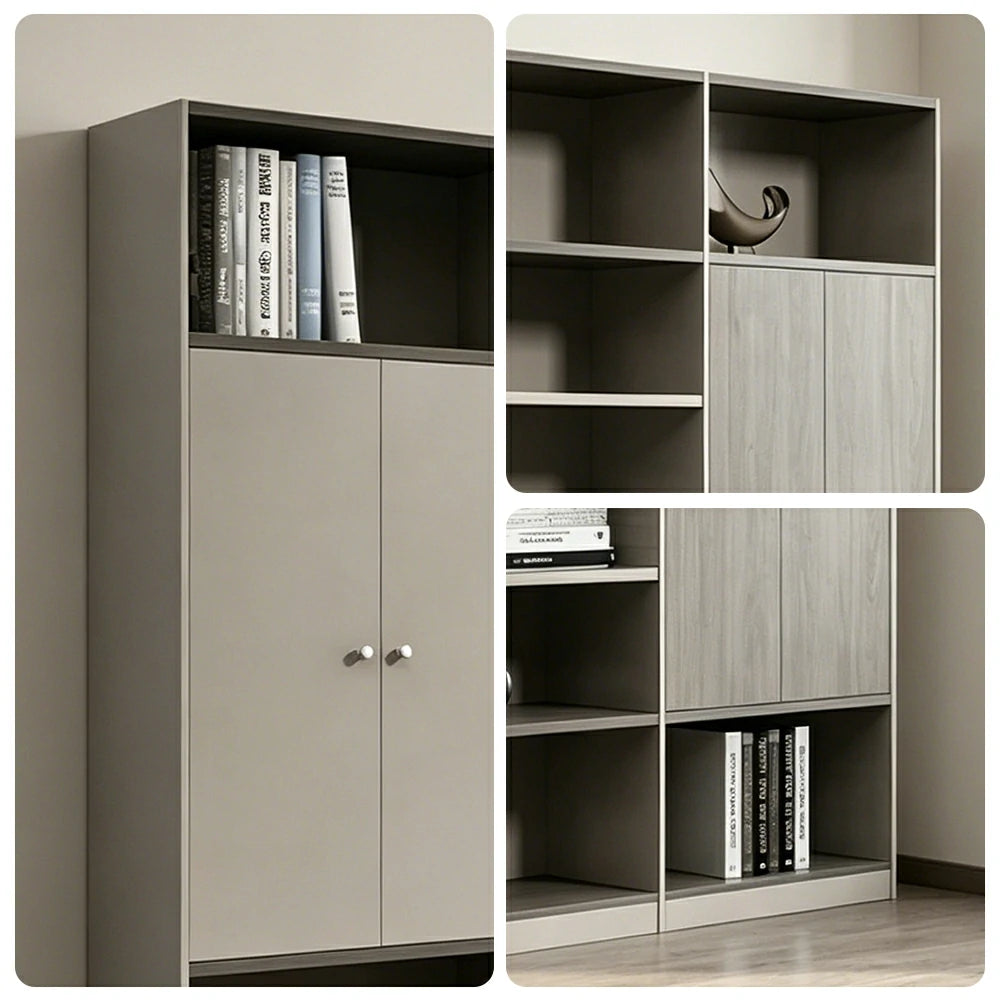 LUXORA Wenge Wood Office Storage Cabinet with Shelves for Study Room - Wenge