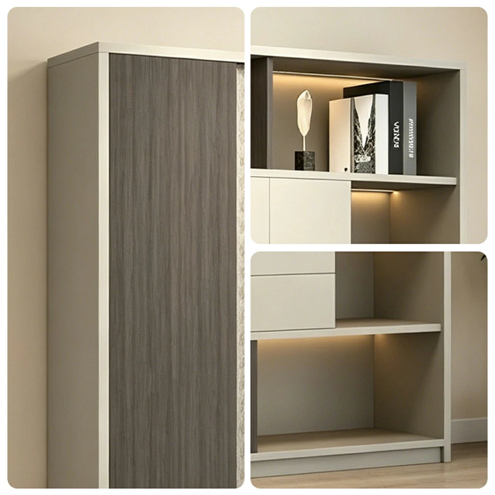LUXORA 6 Door Steel Filing Cabinet - Lockable Office Storage Cabinet for Documents - Khaki