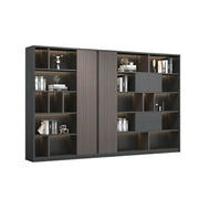 LUXORA 8 Door Steel Filing Cabinet - Lockable Office Storage Cabinet for Documents - Dark Grey
