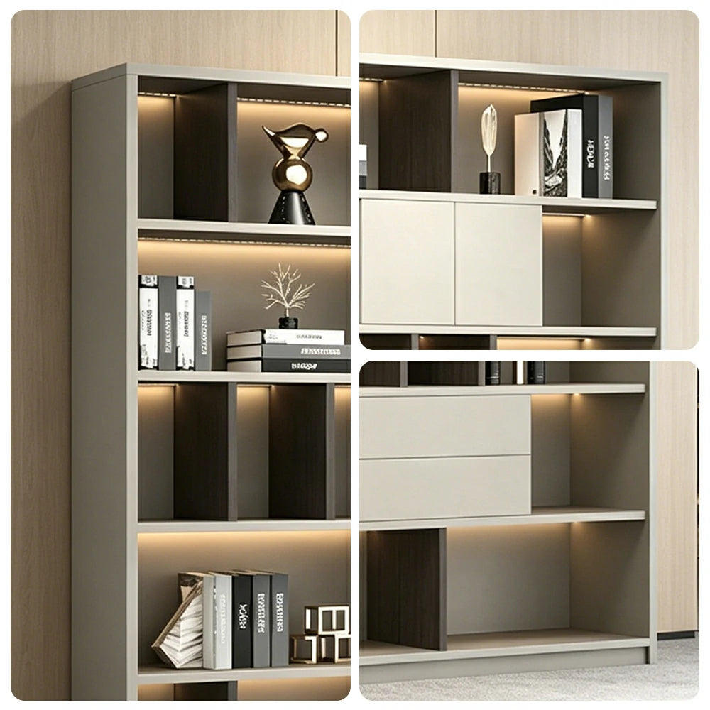 LUXORA 8 Door Steel Filing Cabinet - Lockable Office Storage Cabinet for Documents - Khaki