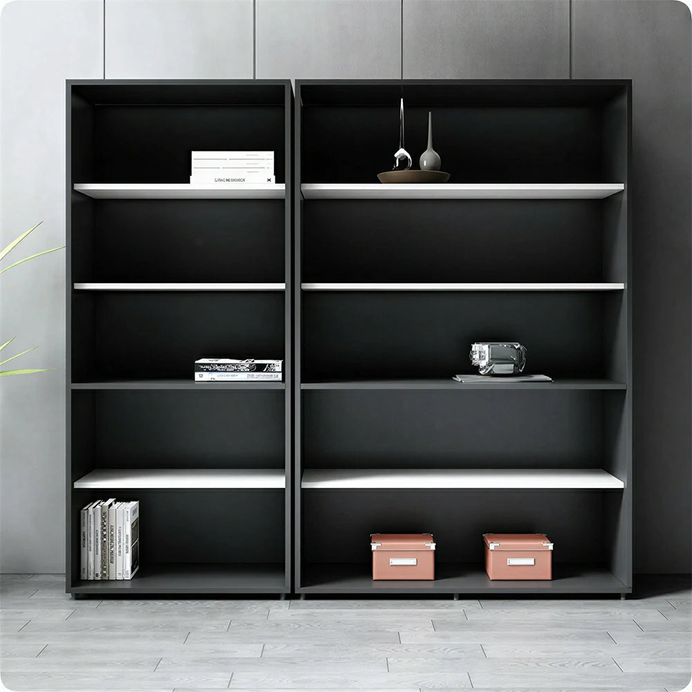 LUXORA Sliding Door File Cabinet Space-Saving Office Storage Cabinet for Home Office - Walnut