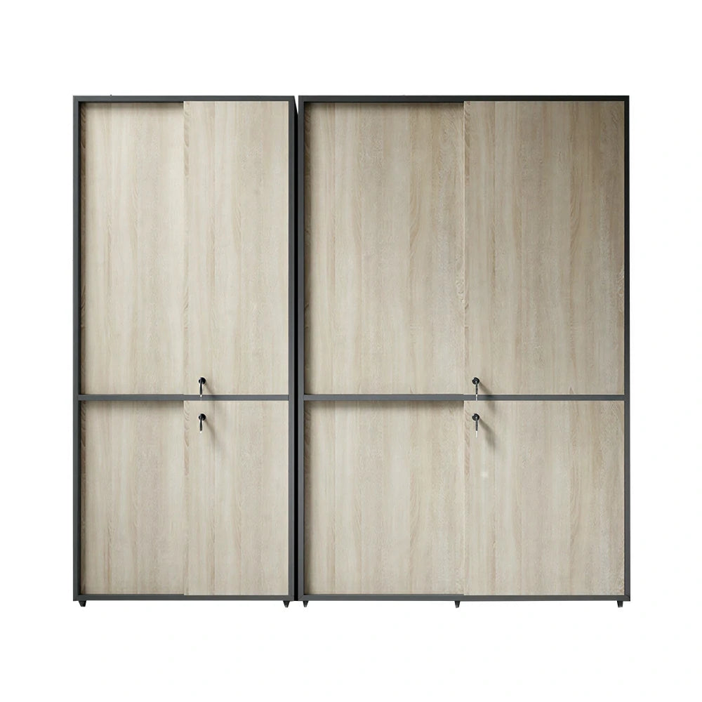 LUXORA Sliding Door File Cabinet Space-Saving Office Storage Cabinet for Home Office - Walnut