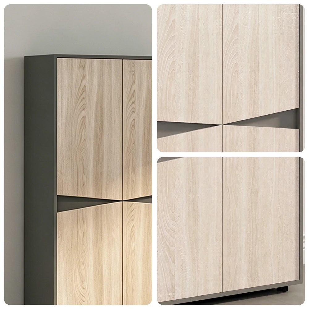 LUXORA Modular Storage Cabinet Set Multi-Size File Cabinet for Office and Living Room - Oak Grey