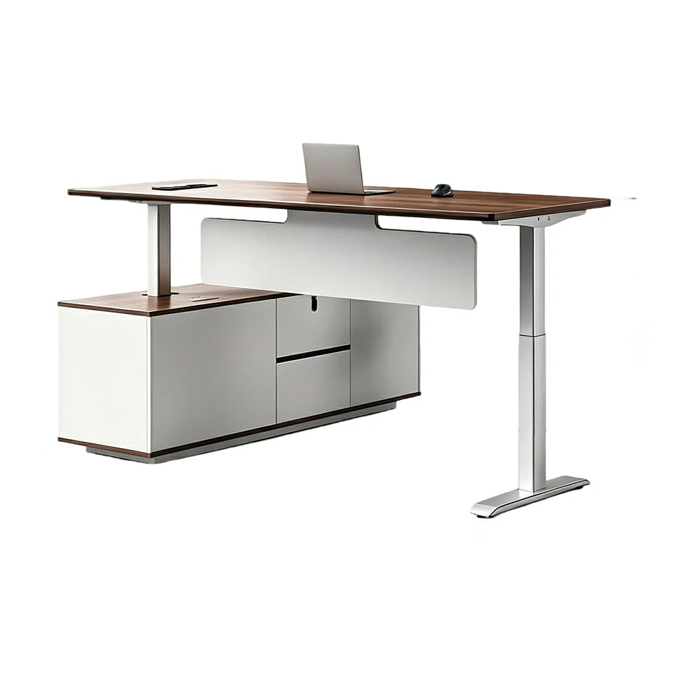 LUXORA 1.8m Dual Motor Standing Desk - 720-1200mm Adjustable for Home Office - Light Wood