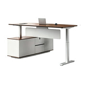 LUXORA 1.8m Dual Motor Standing Desk - 720-1200mm Adjustable for Home Office - Light Wood