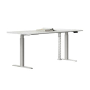 LUXORA 1.4m Electric Standing Desk - Dual Motor Height Adjustable Workstation for Home Office - White