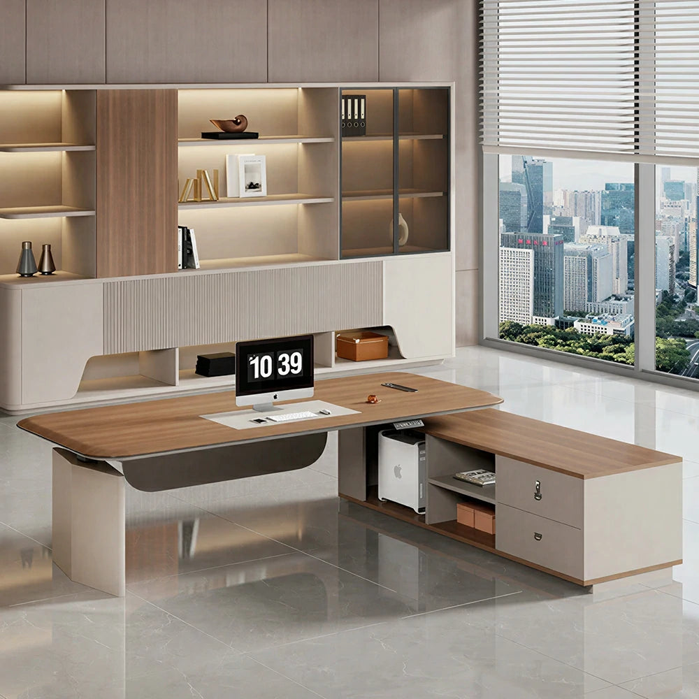 LUXORA 2.0m Dual Motor Executive Desk - Premium Height Adjustable Office Workstation - Walnut