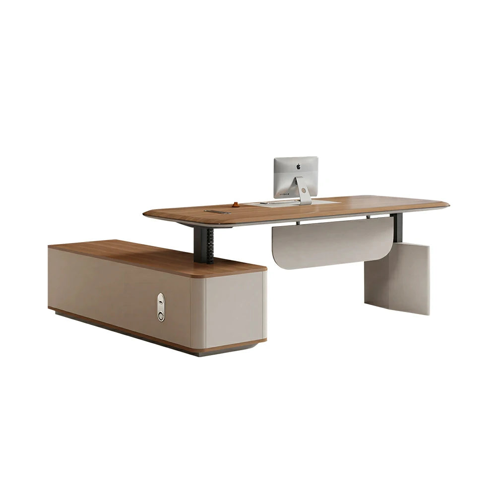 LUXORA 2.0m Dual Motor Executive Desk - Premium Height Adjustable Office Workstation - Walnut