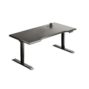 LUXROA U8 Lite Electric Height Adjustable Desk with Wireless Charging & Power Outlet 120×65×115cm Coffee - Black