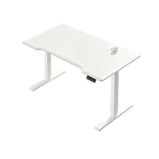 LUXROA U8 Lite Electric Height Adjustable Desk with Wireless Charging & Power Outlet 120×65×115cm Coffee - White