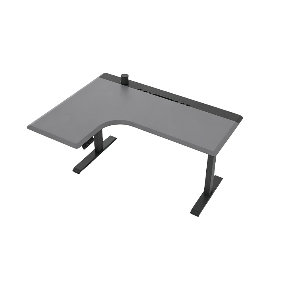 LUXORA Electric Standing Desk Left Corner Sit Stand Desk with Dual Motor Height Adjustable 120x65cm Home Office Desk - Grey