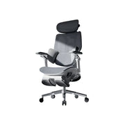 LUXORA  X7 Premium Ergonomic Office Chair Electric Reclining Chair with Massage Heat Support Footrest - Grey