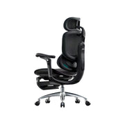 LUXORA Smart Ergonomic Mesh Office Chair Adjustable Headrest Reclining Chair with Lumbar Support for Home Office -Black