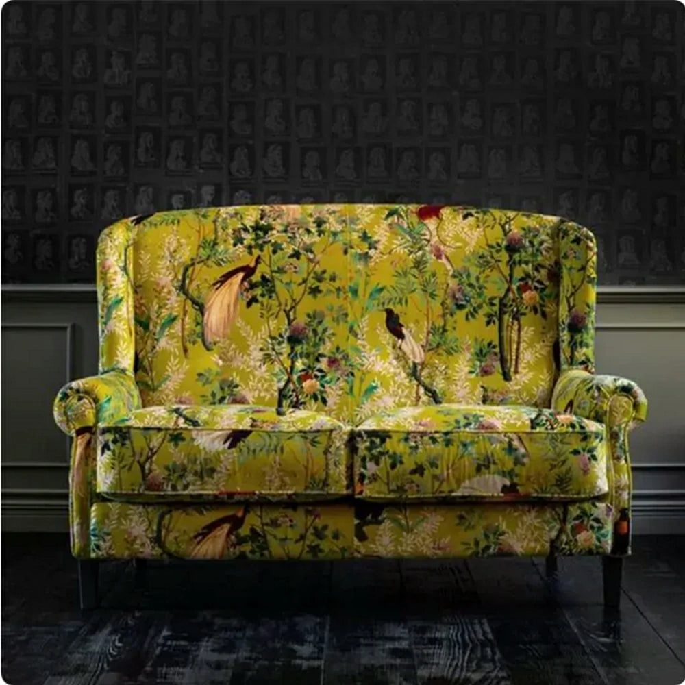 LUXORA Leisure Sofa with Larch Wood Frame and Latex Cushion 160/200cm for Living Room, Study and Balcony - Yellow
