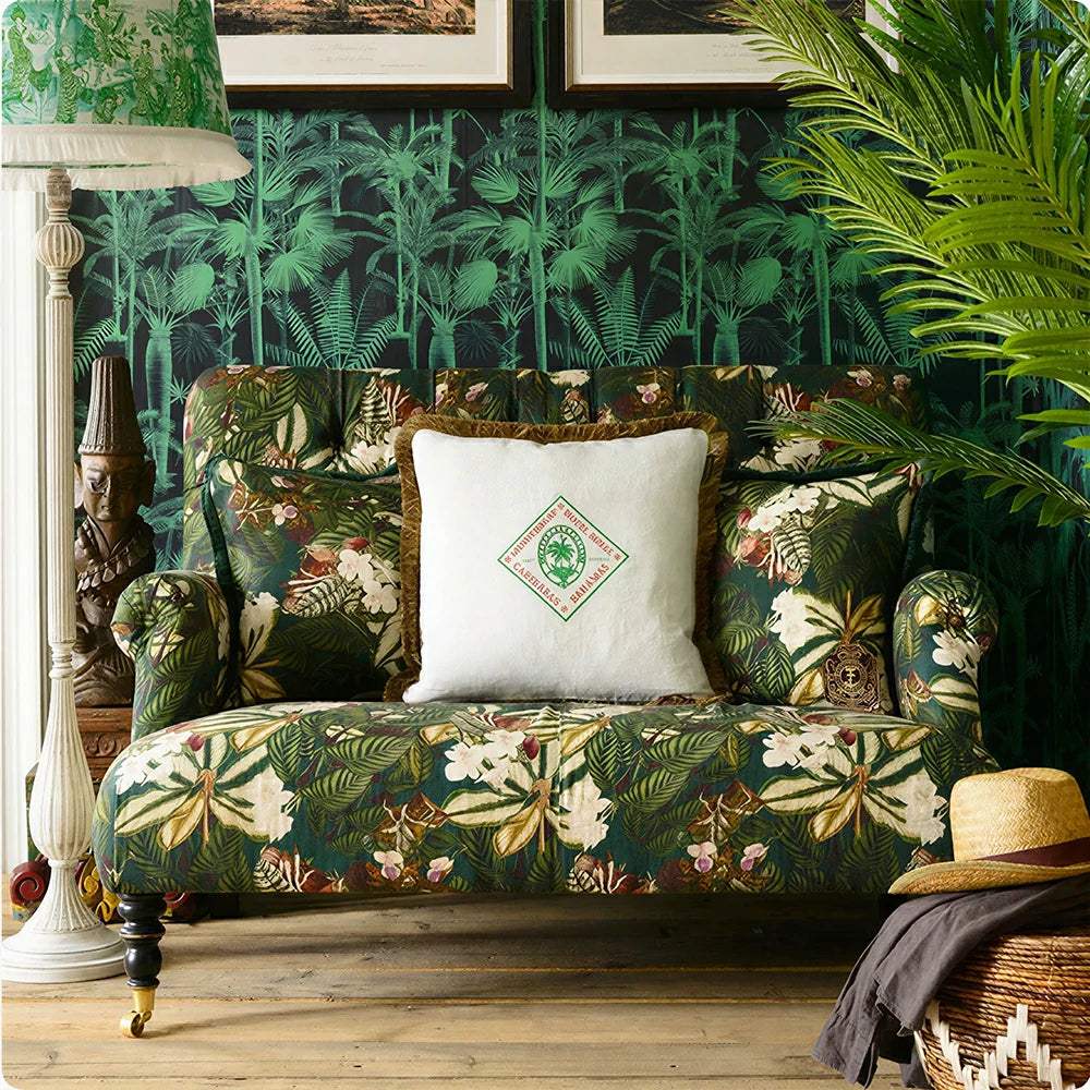 LUXORA Leisure Sofa with Larch Wood Frame and Latex Cushion 160/200cm for Living Room, Study and Balcony - Green