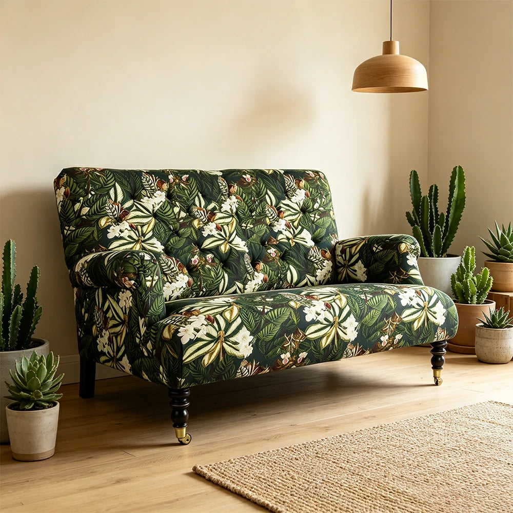 LUXORA Leisure Sofa with Larch Wood Frame and Latex Cushion 160/200cm for Living Room, Study and Balcony - Green