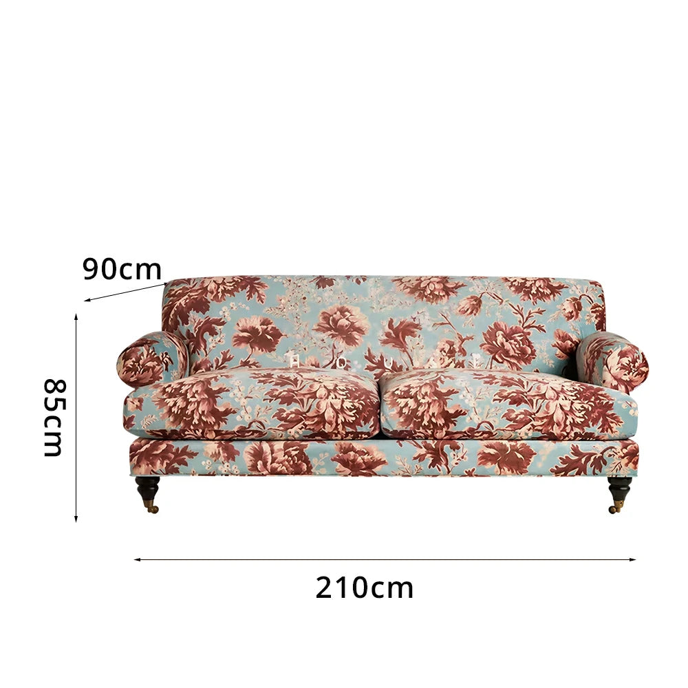 LUXORA Modern Leisure Sofa with Solid Timber Frame and High-resilience Cushion 170/210cm for Living Room and Lounge - Blue