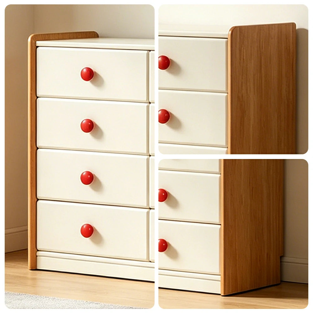 LUXORA Kids Storage Chest with Large Drawers and Anti-pinch Rails 8-Drawer Cabinet for Kids Room and Nursery