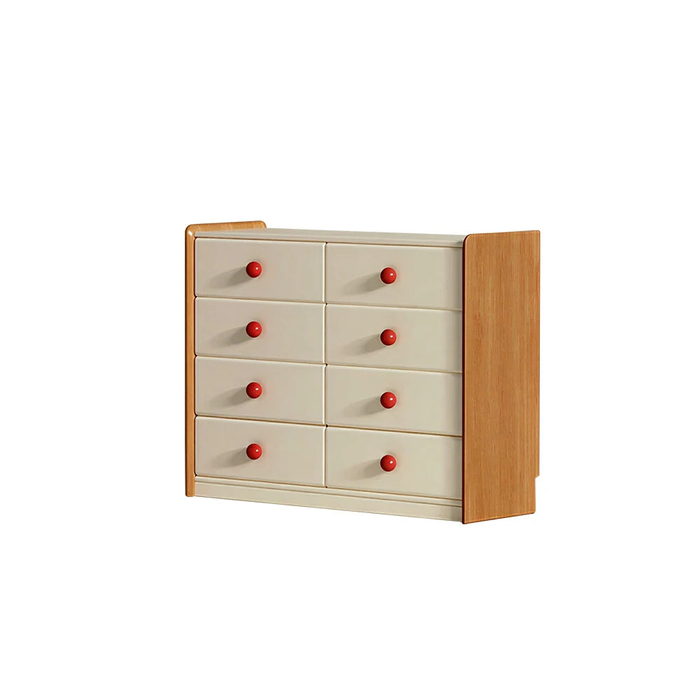 LUXORA Kids Storage Chest with Large Drawers and Anti-pinch Rails 8-Drawer Cabinet for Kids Room and Nursery