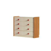 LUXORA Kids Storage Chest with Large Drawers and Anti-pinch Rails 8-Drawer Cabinet for Kids Room and Nursery