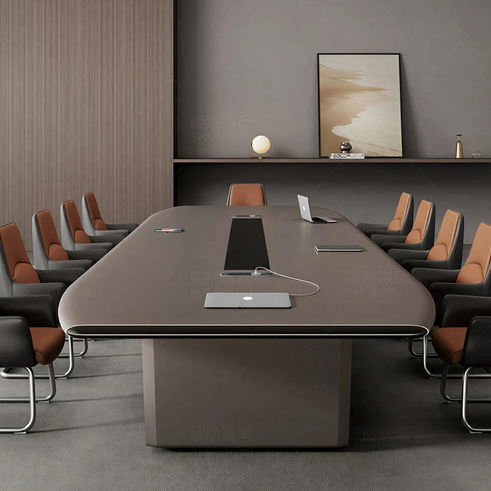 LUXORA Conference Table 240/320/400cm Modern Two-Tone Meeting Desk for Office Boardroom - Dark Grey