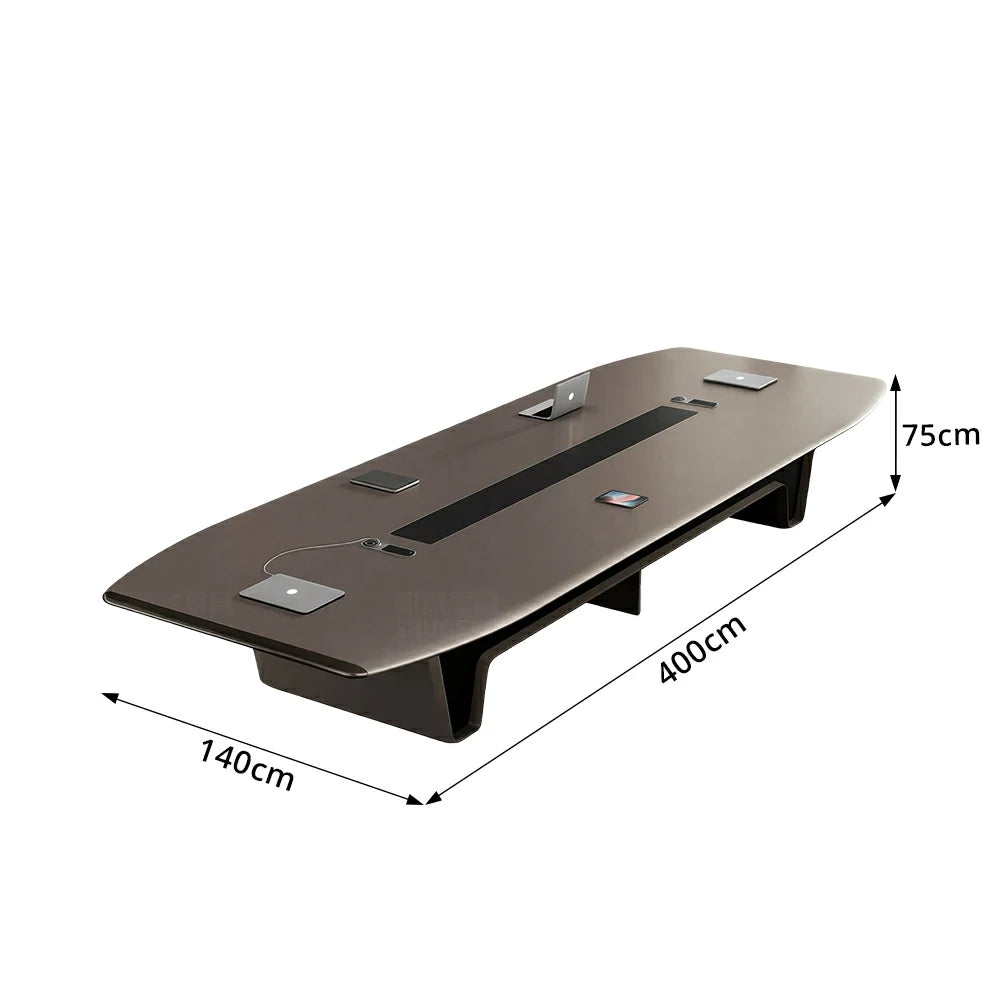 LUXORA Conference Table 240/320/400cm Modern Two-Tone Meeting Desk for Office Boardroom - Dark Grey