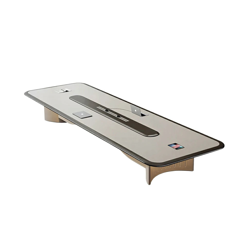 LUXORA 240/320/400cm Executive Conference Table Modern Curved Meeting Desk - Beige