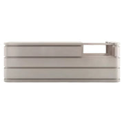 LUXORA 120/180cm Curved Reception Counter with Raised Countertop & Storage for Retail Stores - Beige