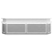 LUXORA Modern Reception Desk with LED Lighting and Panelled Front for Salon Retail Store Office - Grey & White