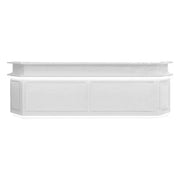LUXORA Modern Reception Desk with LED Lighting and Panelled Front for Salon Retail Store Office -  White
