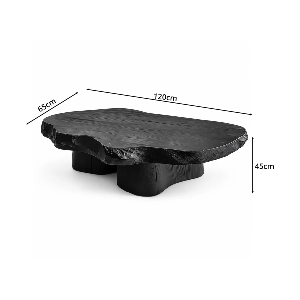 LUXORA Free Form Coffee Table Sculptural Design E0 Material Fully Assembled 100/120cm for Living Room Tea Room Lounge