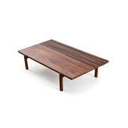 LUXORA Solid Oak Coffee Table North American FAS Grade Oak Natural Wood Grain Artistic Minimalist Design for Living Room Hotel Lounge - Walnut