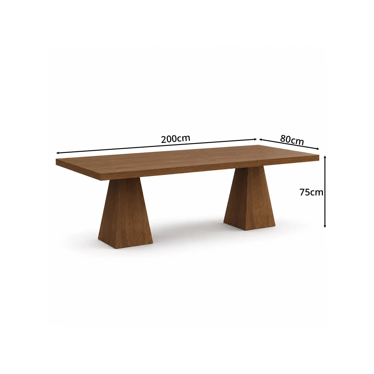 LUXORA Pine Wood Dining Table Natural Vintage Design Thick Solid Wood Top 160/180/200cm for Home Dining Open Kitchen